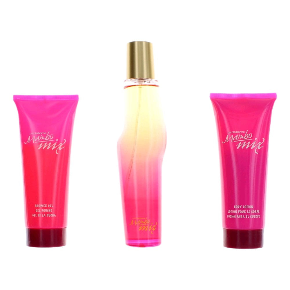 Bottle of Mambo Mix by Liz Claiborne, 3 Piece Gift set for Women